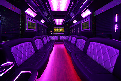 Party buses for a corporate event