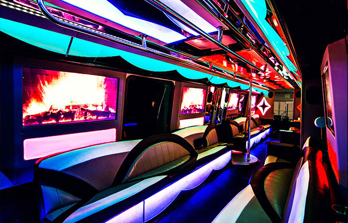 Party buses interior Charlotte NC